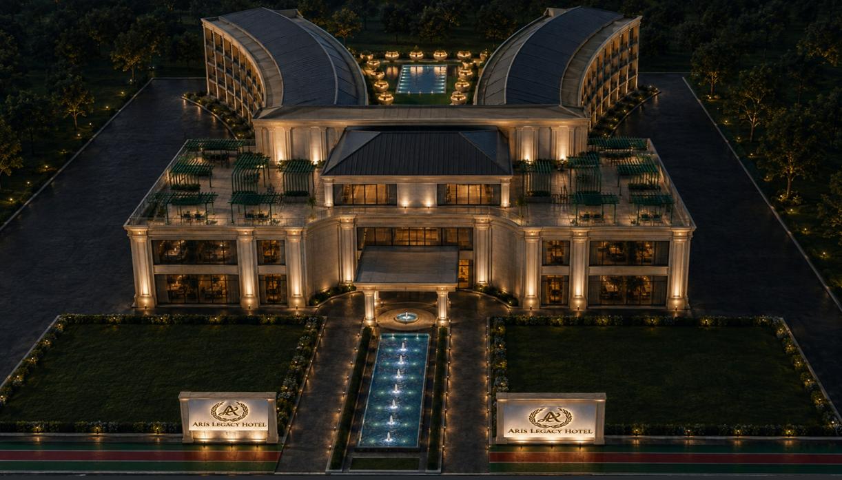 Design Series 2 — a colonnade above a long reflecting canal forecourt