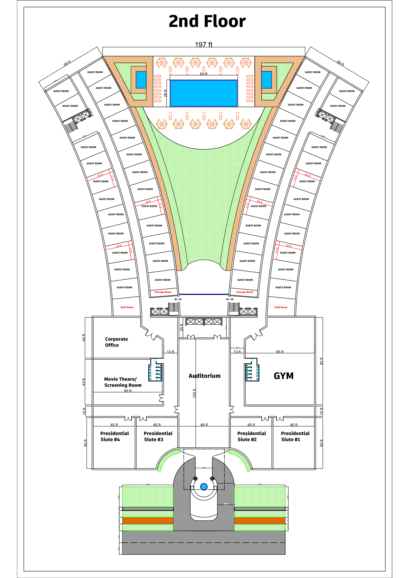 Aris Legacy Hotel second-floor plan